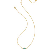 Brynne Shell Short Pendant Necklace in Gold & Abalone