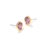 Brynne Shell Stud Earrings in Purple Iridescent Abalone Illusion