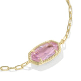 Elaina Luxe Chain Bracelet in Light Pink CZ
