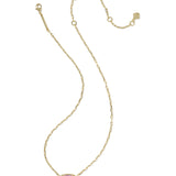 Elisa Luxe Short Pendant Necklace in Light Pink CZ