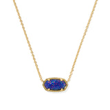 Elisa Pendant Necklace in Indigo Kyocera Opal