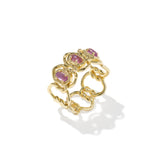Joan Band Ring in Light Mauve Illusion