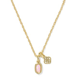 Mini Elisa Dira Necklace in Light Pink Lab Grown Opal