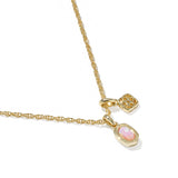 Mini Elisa Dira Necklace in Light Pink Lab Grown Opal