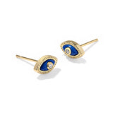 Mini Eye Stud Earrings in Dark Blue Magnesite