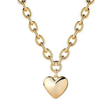 Lev Bold Heart Necklace in Gold