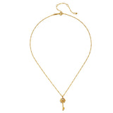 Lotus Key Necklace in White Topaz