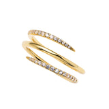 Oren Triple Claw Ring in Gold