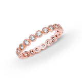 The Daphne 0.75ct tw Lab Grown Diamond Bezel Ring in 24k Rose Gold Vermeil