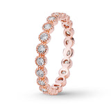 The Daphne 0.75ct tw Lab Grown Diamond Bezel Ring in 24k Rose Gold Vermeil