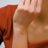 The Ulla 0.1 ct tw Brown Lab-Grown Diamond Delicate Bracelet in 18k Gold Vermeil
