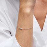 The Ulla 0.1 ct tw Lab-Grown Diamond Delicate Bracelet in Rhodium