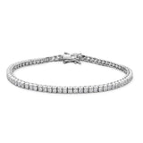 Square Tennis Bracelet in Silver & CZ