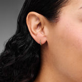 The Everyday 0.125 ct tw Black Diamond Pave Simple Huggie in 18k Gold Vermeil