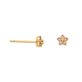 Dainty Flower 0.167 ct tw Brown Lab-Grown Diamond Studs in 18k Gold Vermeil