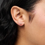 Dainty Flower 0.167 ct tw Brown Lab-Grown Diamond Studs in 18k Gold Vermeil