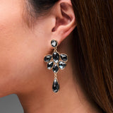 Layla Statement Earrings in Deep Gray