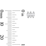 Marquise 0.5ct tw Lab-Grown Diamond Flatback Studs in Silver