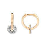 Layla Round Charm Huggies in 18k Gold Plating & CZ