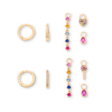 Lock and Heart Huggie Charm Set