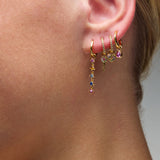 Lock and Heart Huggie Charm Set