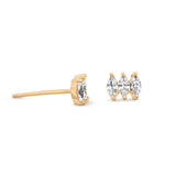 Marquise Vermeil 0.5ct tw Lab-Grown Diamond Flatback Studs in Vermeil