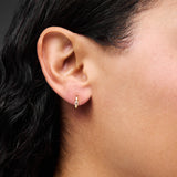 Parker 0.167 ct tw Round Brown Lab-Grown Diamond Huggie in 18k Gold Vermeil