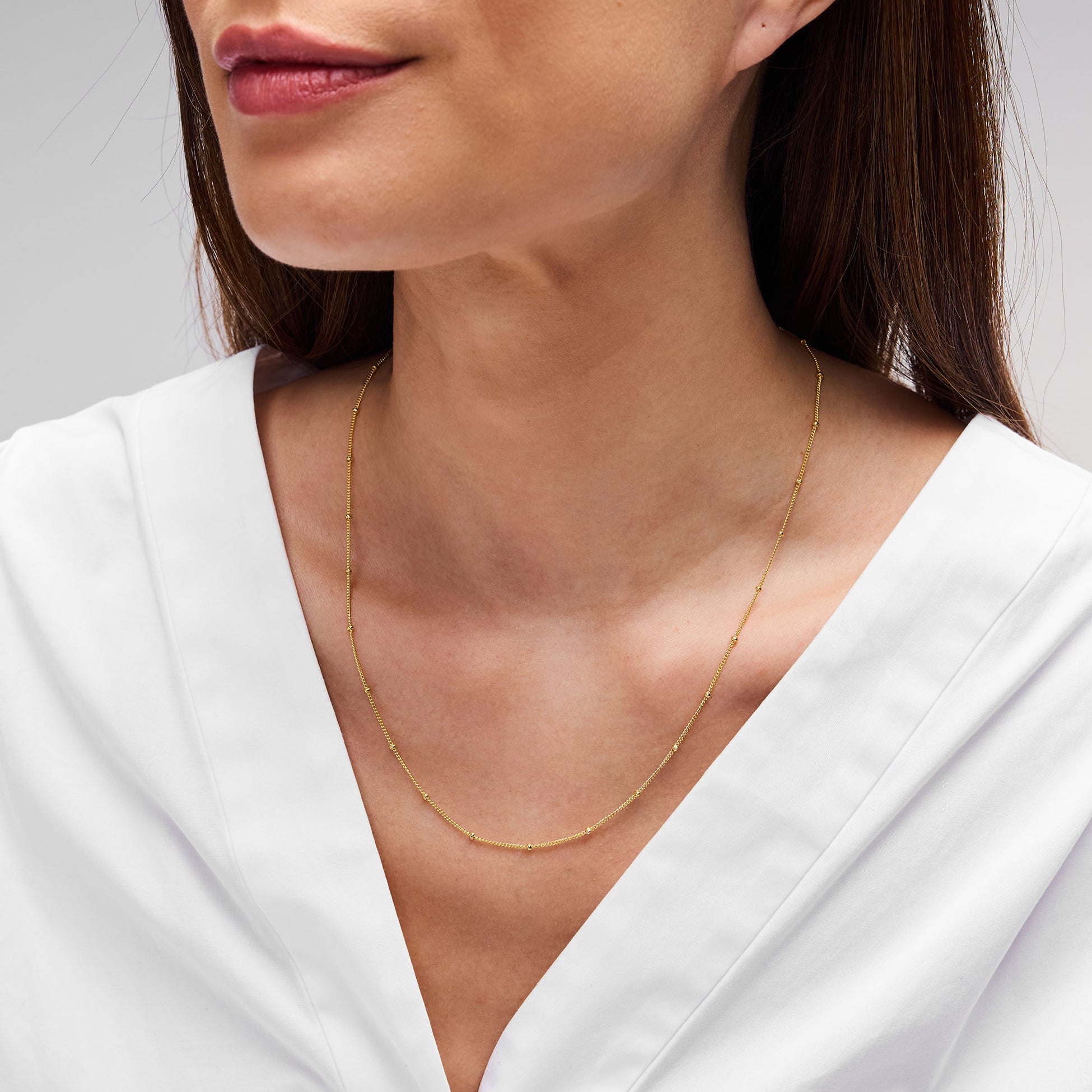 18K Gold Plated Beaded Chain