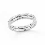Clara Ring Set in Rhodium Plating