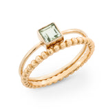 Marnie Ring Stack with Green Amethyst