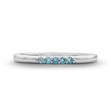 The Ulla .07ct tw Blue Lab-Grown Diamond Ring in Rhodium
