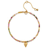 Pink Tourmaline Heart Bracelet
