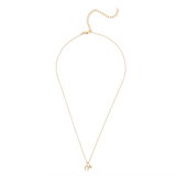Horseshoe and Bezel 0.167 ct tw Lab-Grown Diamond Charm Necklace in 18k Gold Vermeil