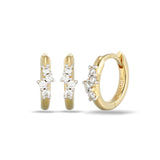 Vermeil Lab Created 1/10ct tw Diamond Huggie Pack