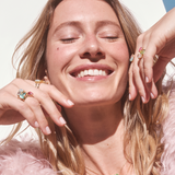 Tatum Band Ring in Purple Mix