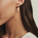 Lee Luxe Drop Earrings in White CZ