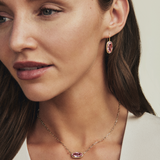 Lee Luxe Drop Earrings in Light Pink CZ