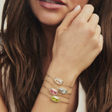 Elaina Luxe Chain Bracelet in White CZ