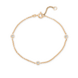 Parker 0.23 ct tw Lab-Grown Diamond Bezel Bracelet in 18k Gold Vermeil