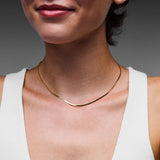 Thin Snake Chain Neclace in 18k Gold Plating over Sterling Silver
