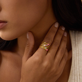 Guided by Love Gemstone Stacked Ring